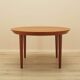 Round teak table, Danish design, 1960s, Gudme Møbelfabrik, Ole Hald