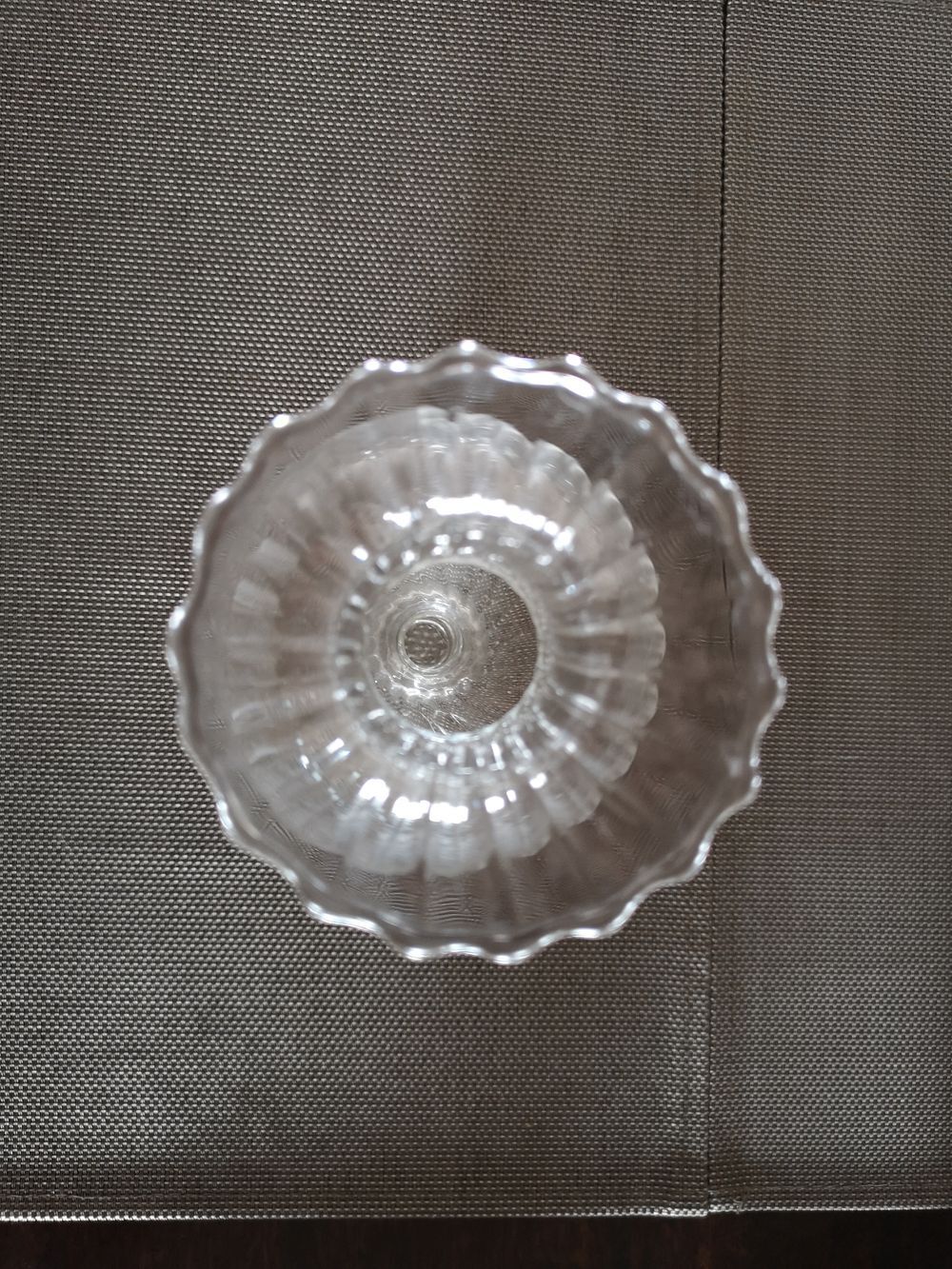 Ball soliflore vase on foot in blown glass