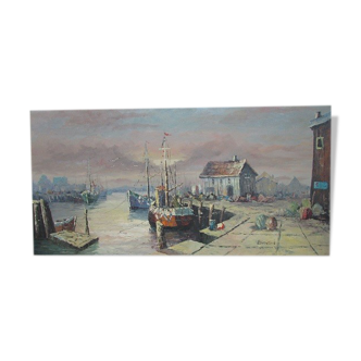 Marine painting , oil painting, signed Bonen