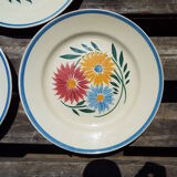 4 assiettes plates HBCM