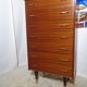 Commode chiffonnier vintage des années 60 sept tiroirs