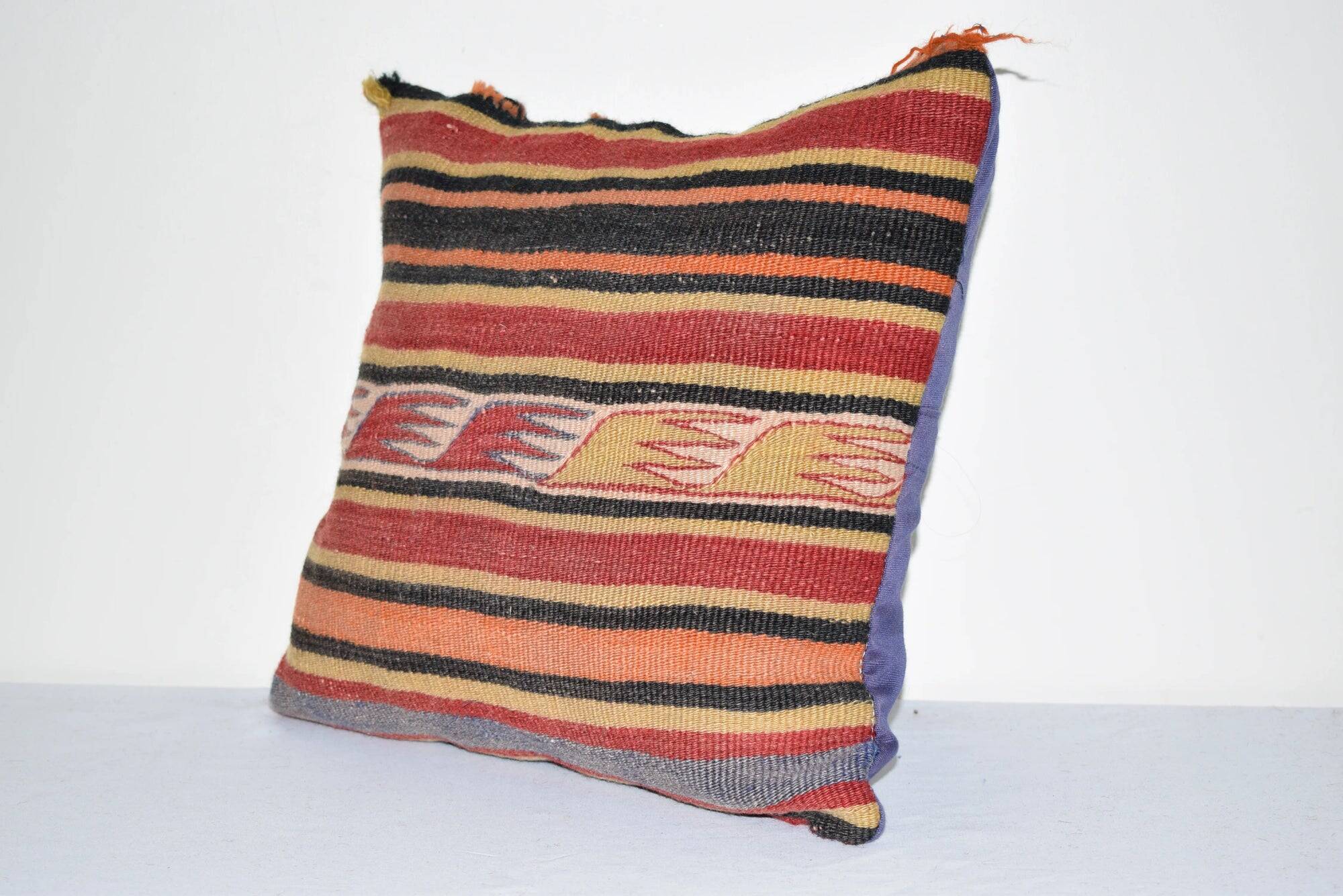 Housse de coussin kilim vintage 41x41 cm