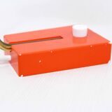 Vintage lamp in orange metal