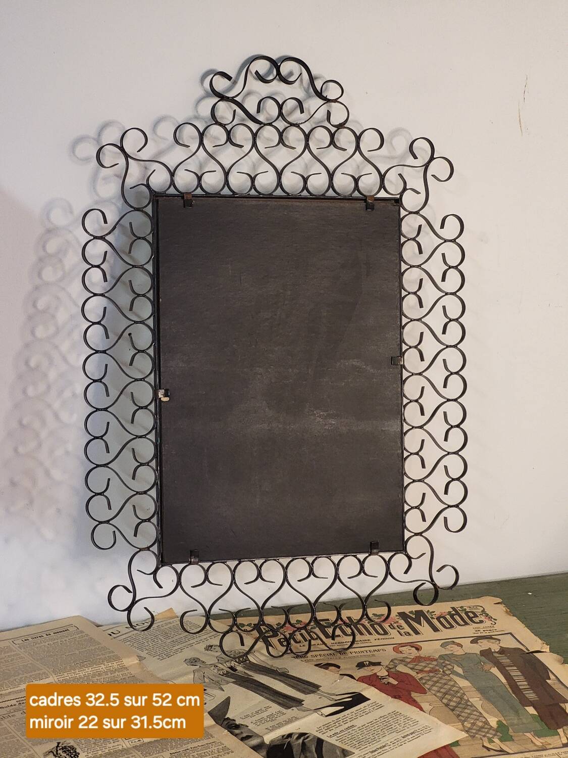 Miroir métal vintage