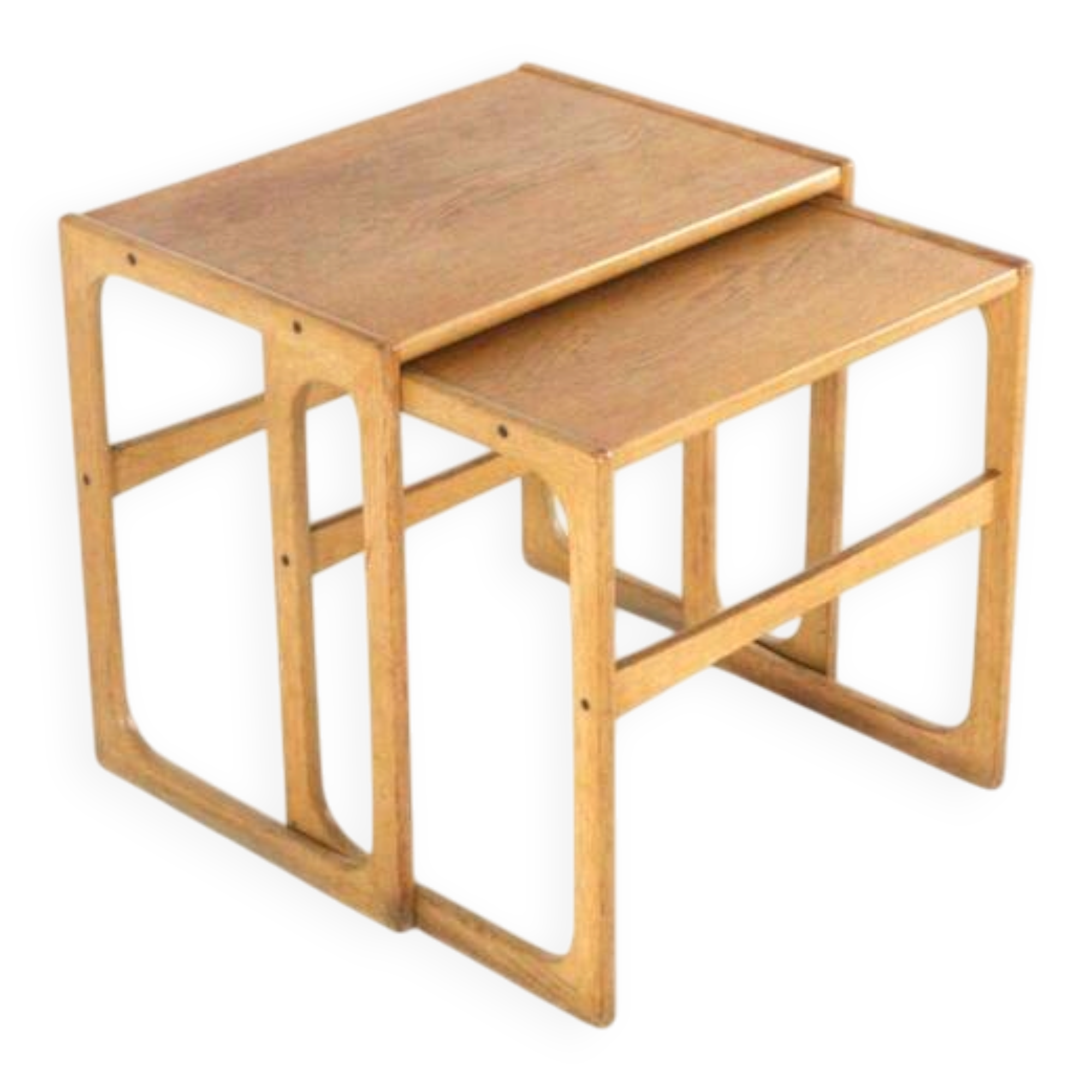 Set of 2 Oak Nesting Tables - danish design - mid century modern