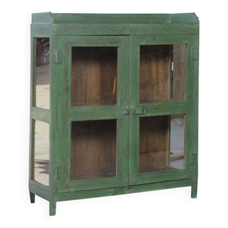 Antique teak sideboard (original light green patina)