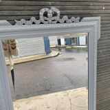 Classic mirror in gray painted wood