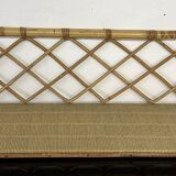 Vintage rattan wall shelf