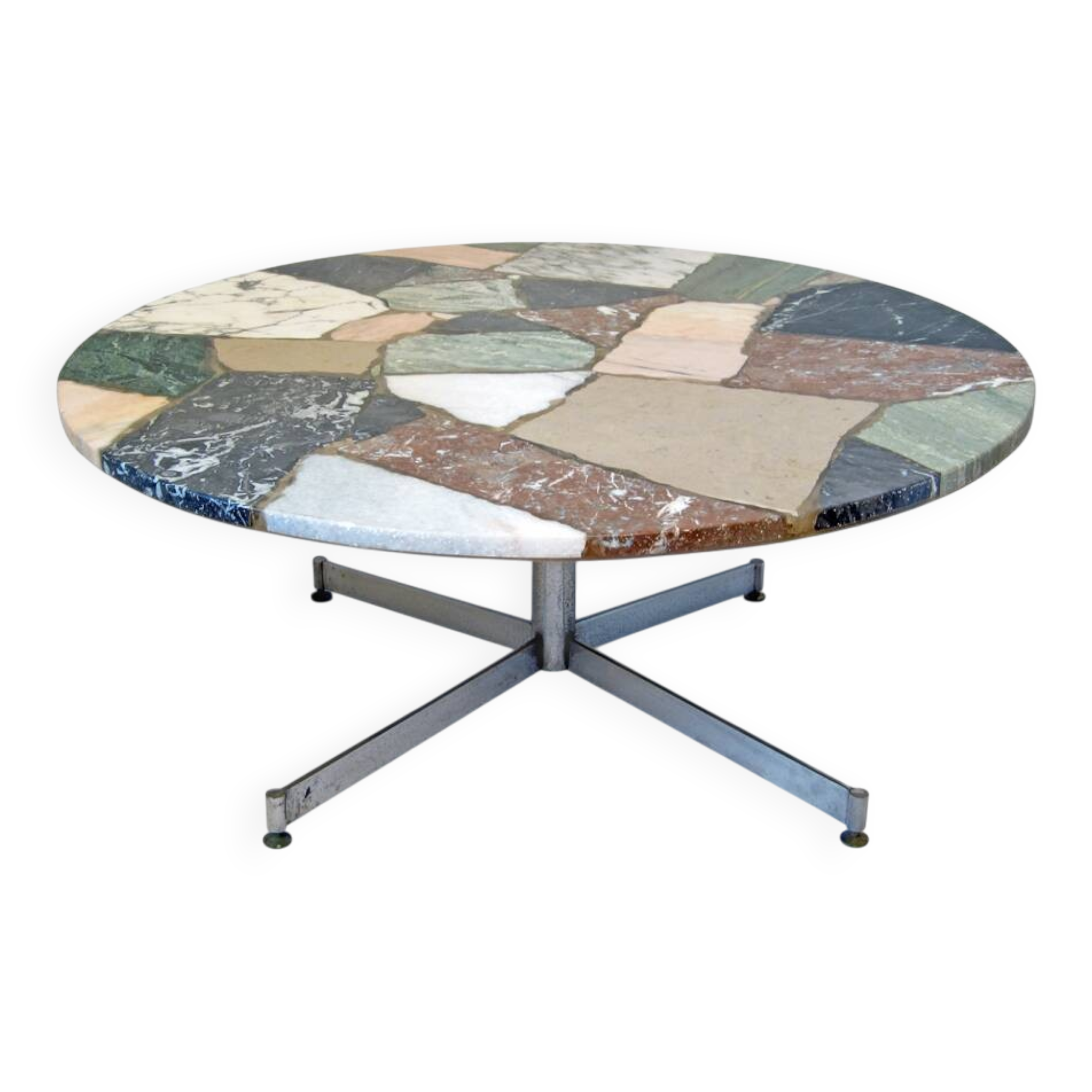 Sixties vintage design stone coffee table