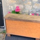 Wooden sideboard without doors for vintage dolls
