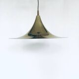 Postmodern Witch Hat Gold Pendant Lamp, 1980s