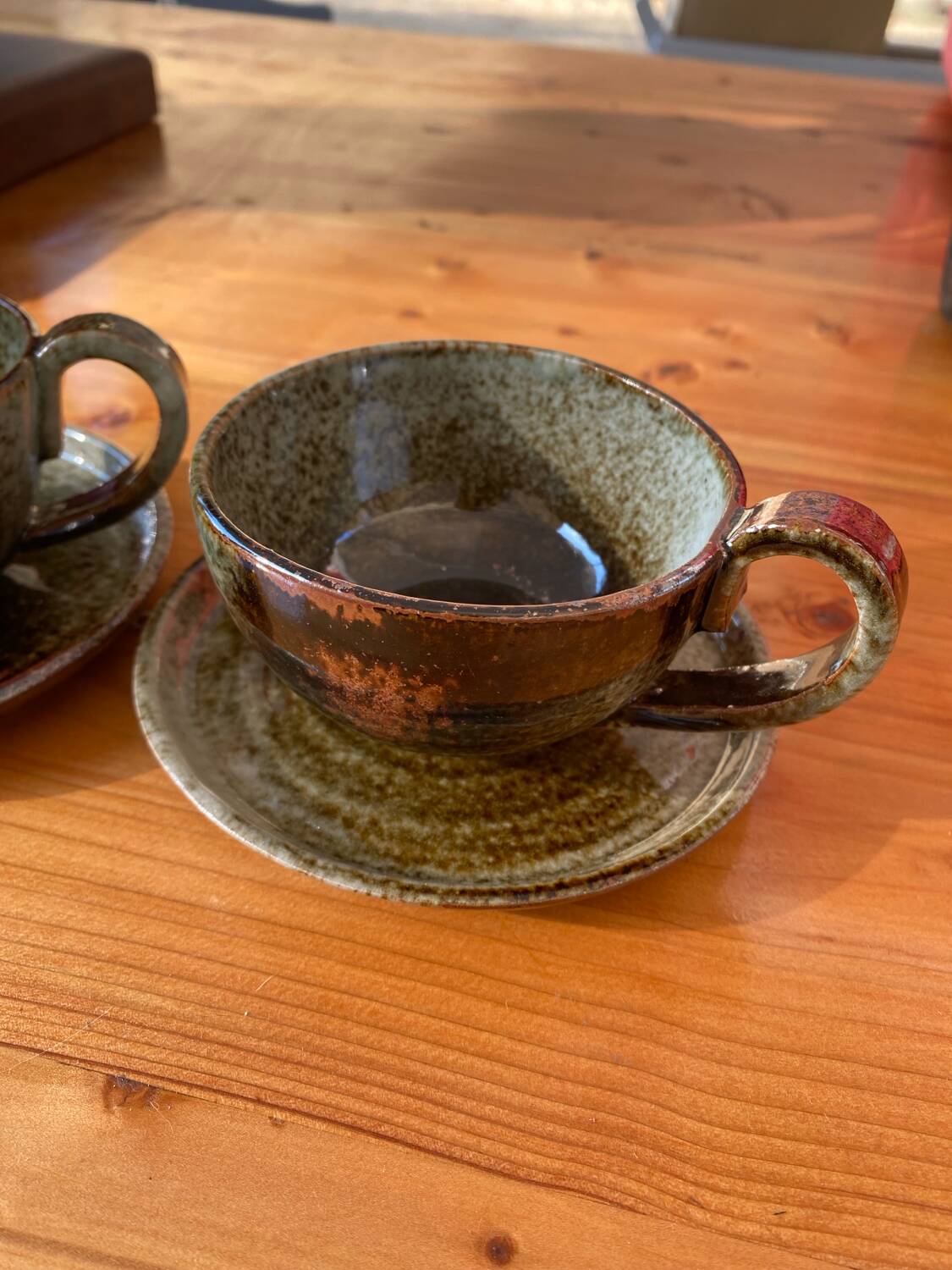Stoneware mug duo