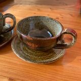 Stoneware mug duo