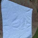 6 grandes serviettes en coton damassées teintées bleues, vintage
