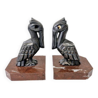 Bookend With Pelicans Hippolyte Moreau Rare Art Deco 1920s