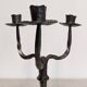 Brutalist candelabrum with 3 lights in wrought iron, France circa 1950.