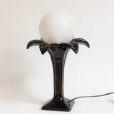 Ceramic palm tree lamp, 80s