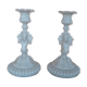 Paire de bougeoirs chimères