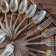 Set of 12 silver plated forks and 12 spoons 84g