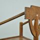 Pair of vintage antique Scandinavian oak Monk chairs, Sweden 1950s