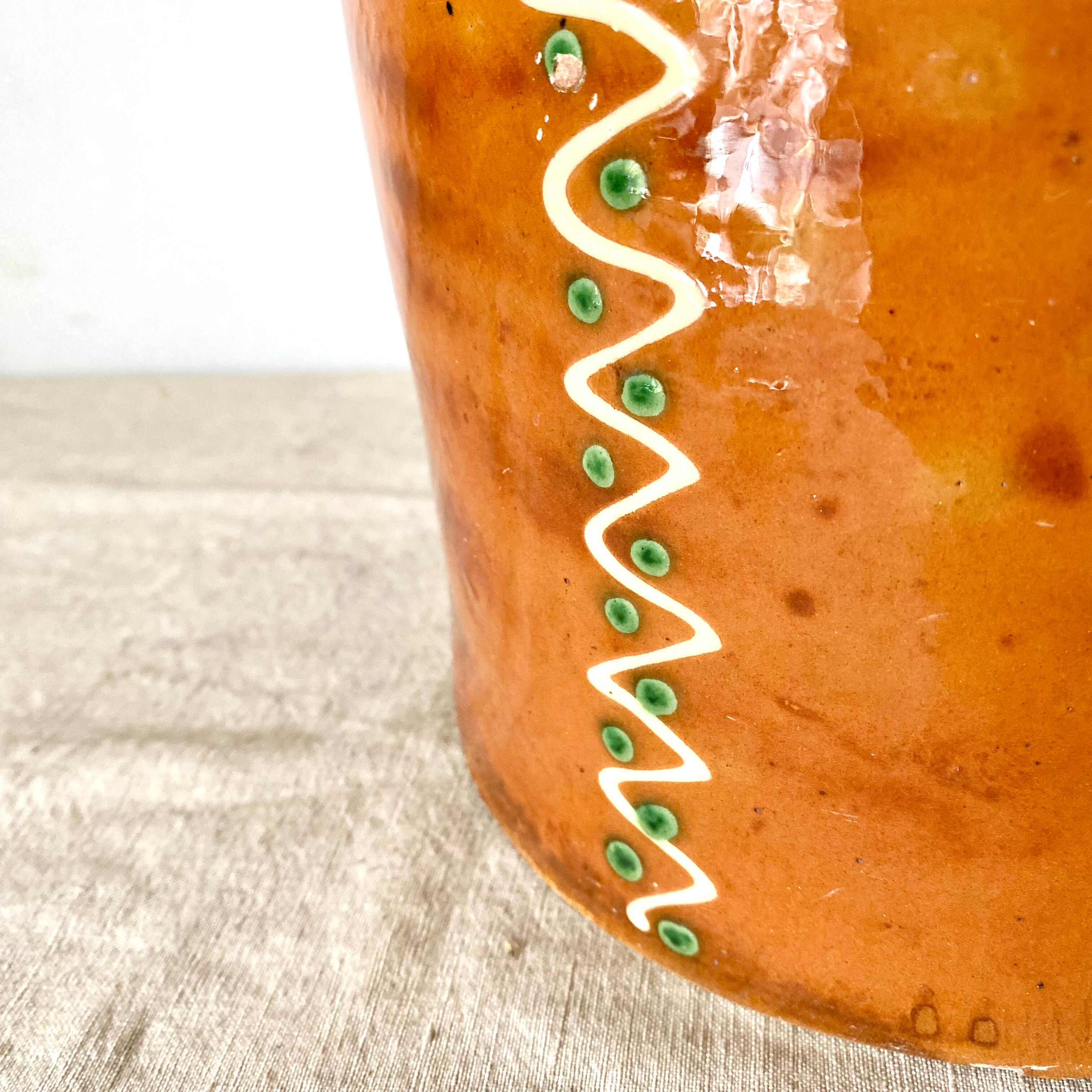 Provencal pitcher in glazed terracotta