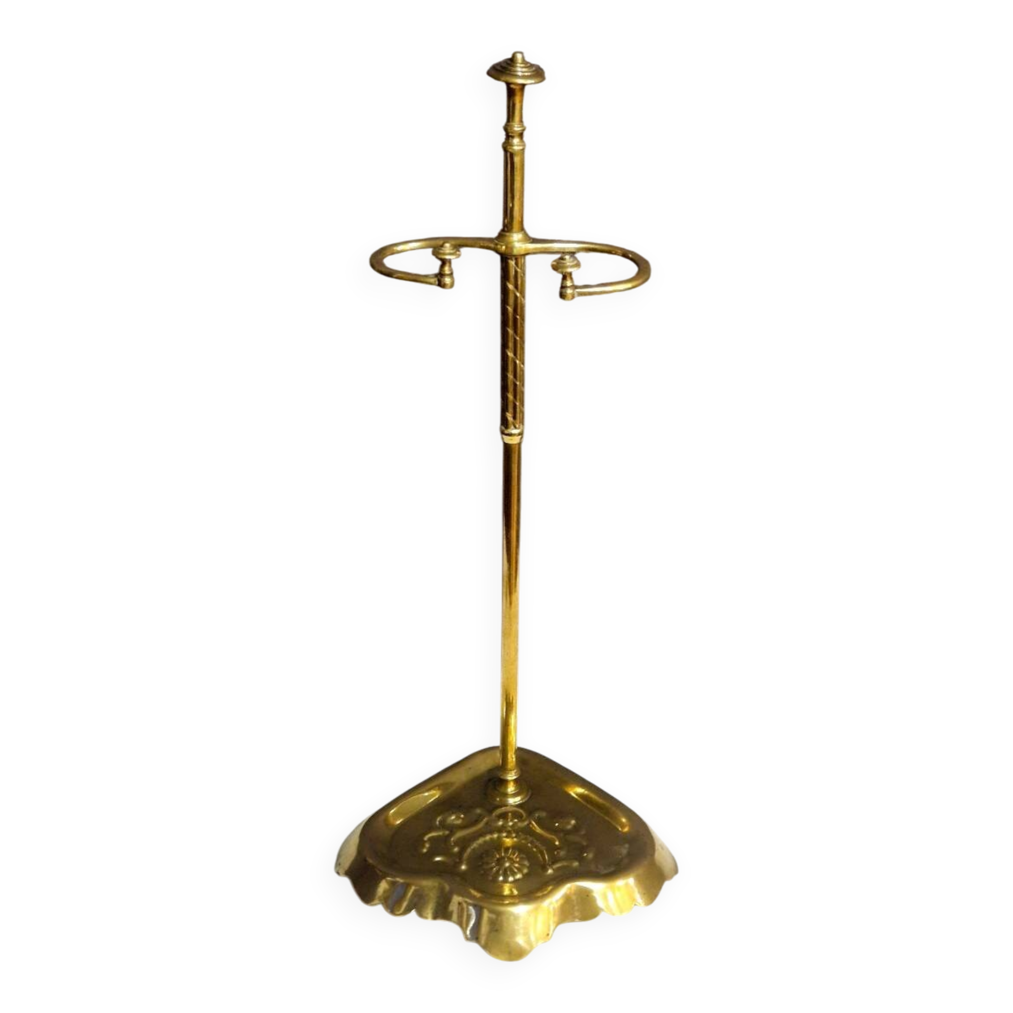 Fireplace tool set or umbrella stand in brass "Grandry fils"