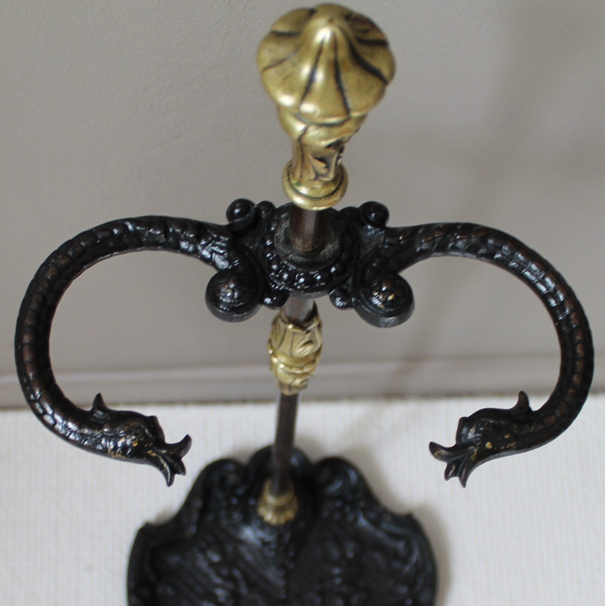 Umbrella door cast and copper, 40s