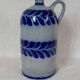 Blue stoneware bottle from Alsace, Schmitter pottery, Betschdorf.