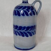Bouteille en grès bleu d'Alsace Poterie Schmitter Betschdorf