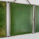 Vintage mirror 1930 triptych barber lime, 30 x 78 cm