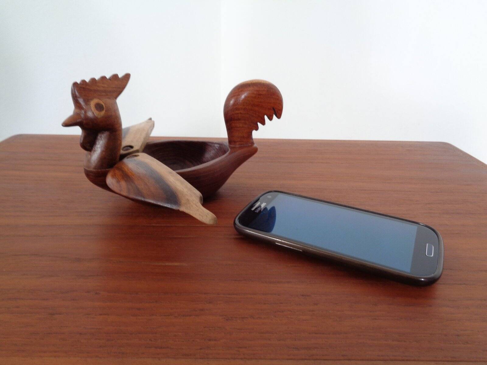 Danish Filigree Teak, Oak, and Rosewood Box, 1960s