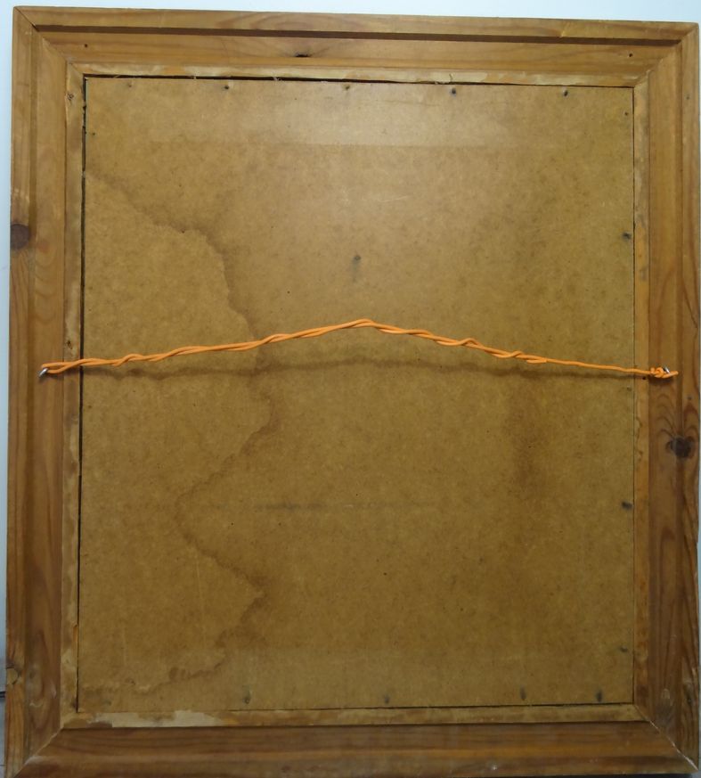 Golden stucco mirror 55 x 60 cm