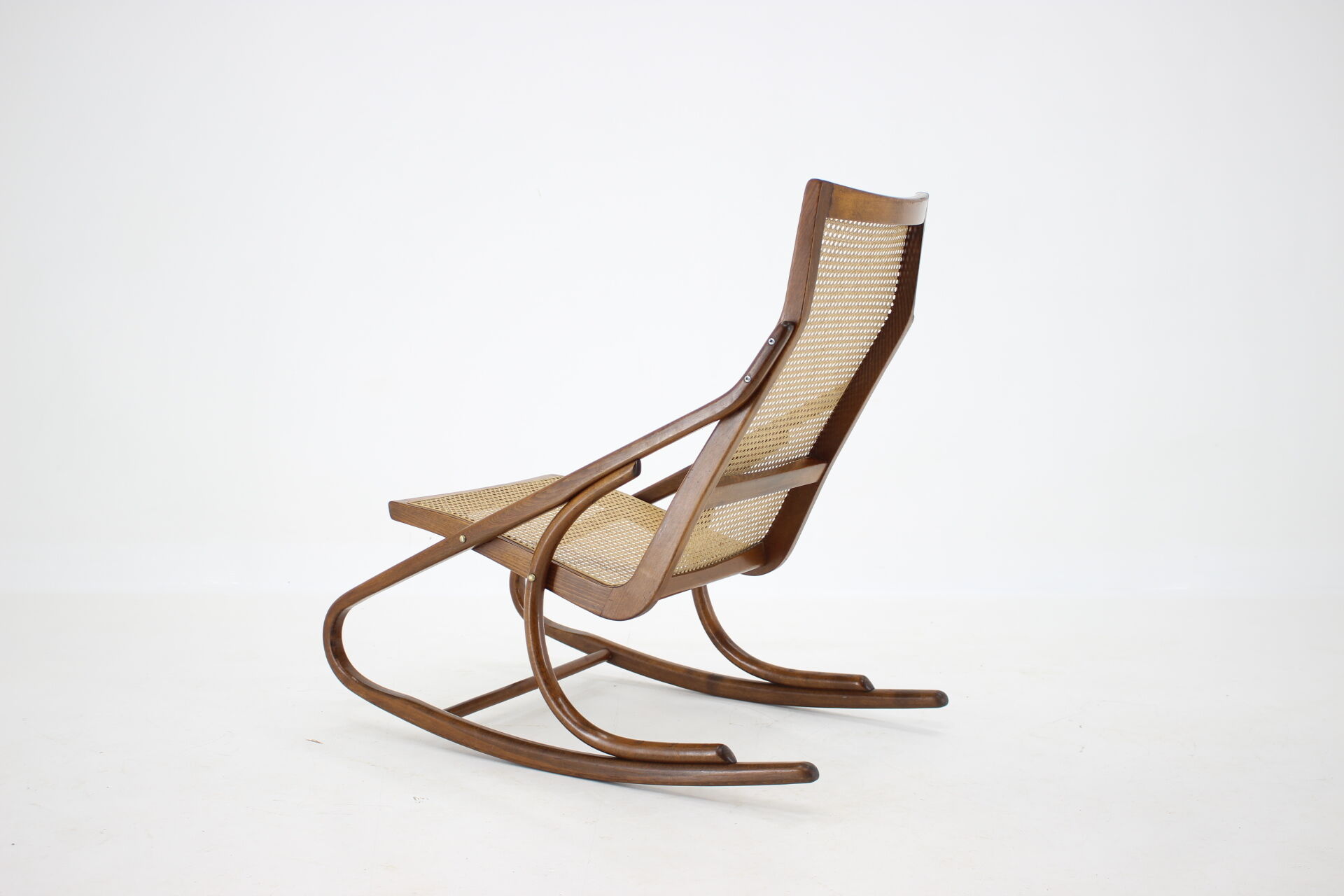 1960s Antonin Suman Bentwood Rocking Chair, Czechoslovakia