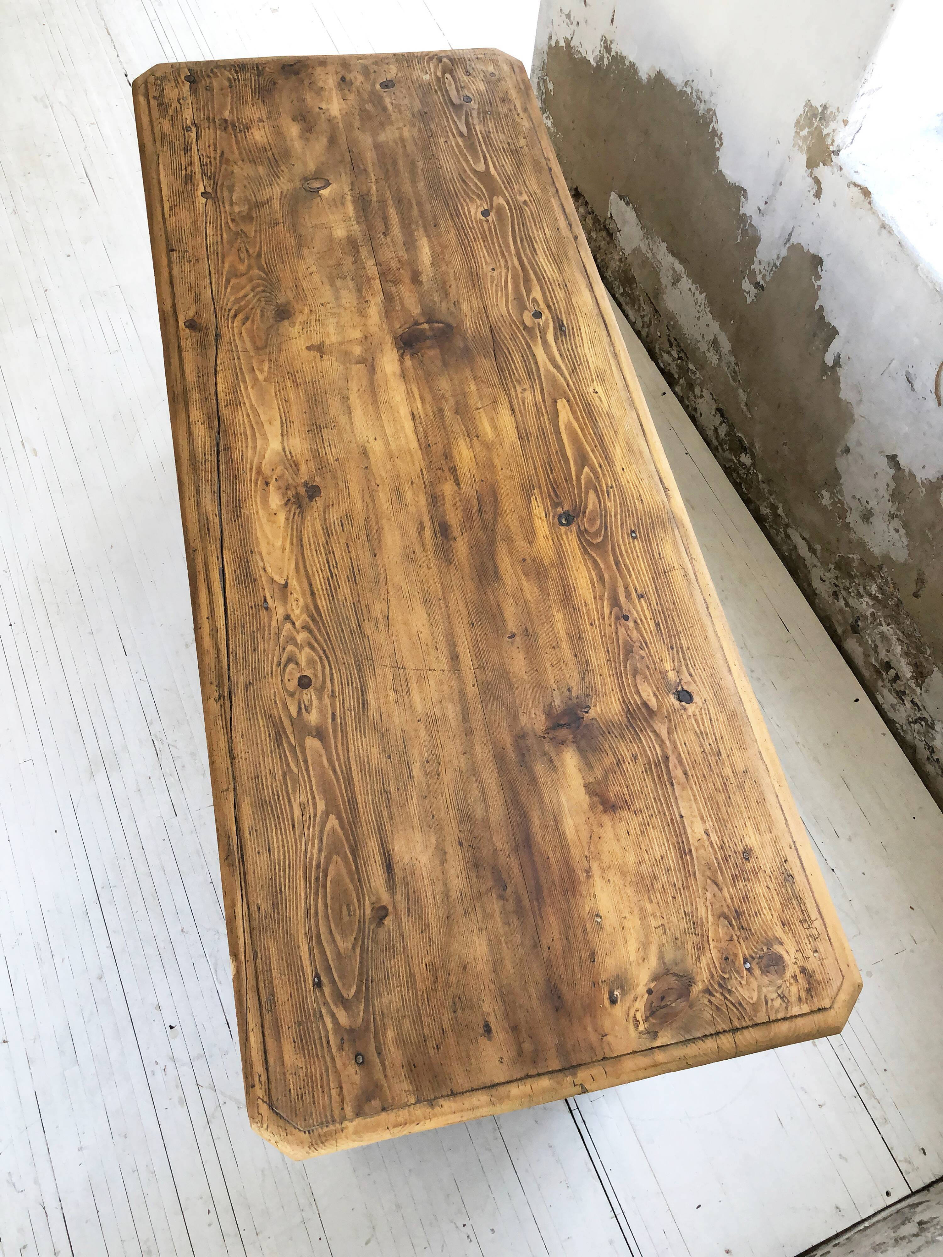 19th century pine counter