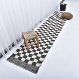 Tapis de couloir à carreaux fait main 2x10 69x308Cm SK241431