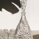 Carafe liqueur cristal de Bavière ciselée fleur et ses 8 verres à liqueur, vintage France