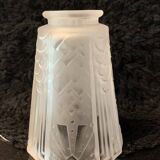 Tulipe Muller Frères Lunéville blanc mat Art Déco pour Applique, Lampe ou Lustre