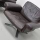 Pair of Vintage De Sede DS-31 Swivel Armchairs in Brown Leather
