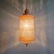 Glass and brass pendant light, 1960s