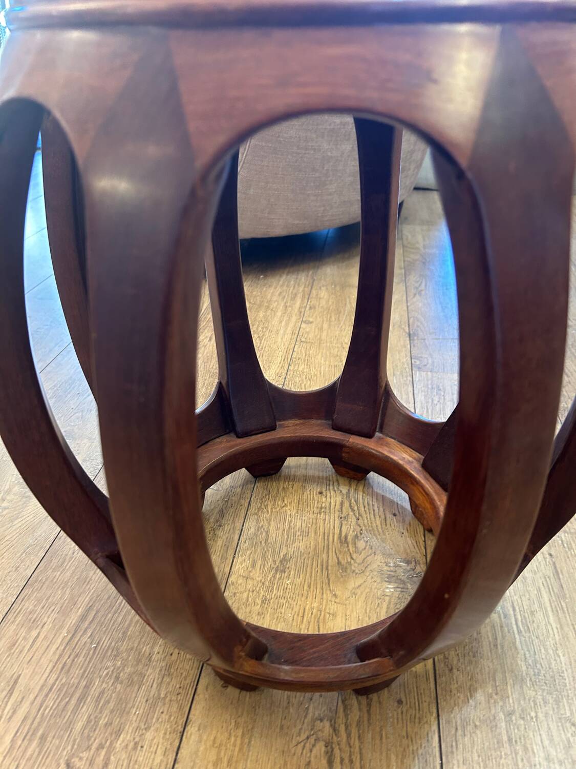 Tabouret acajou, Asie XX ème