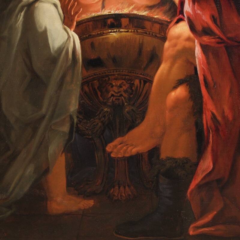 Great 18th century painting, allegory of winter
