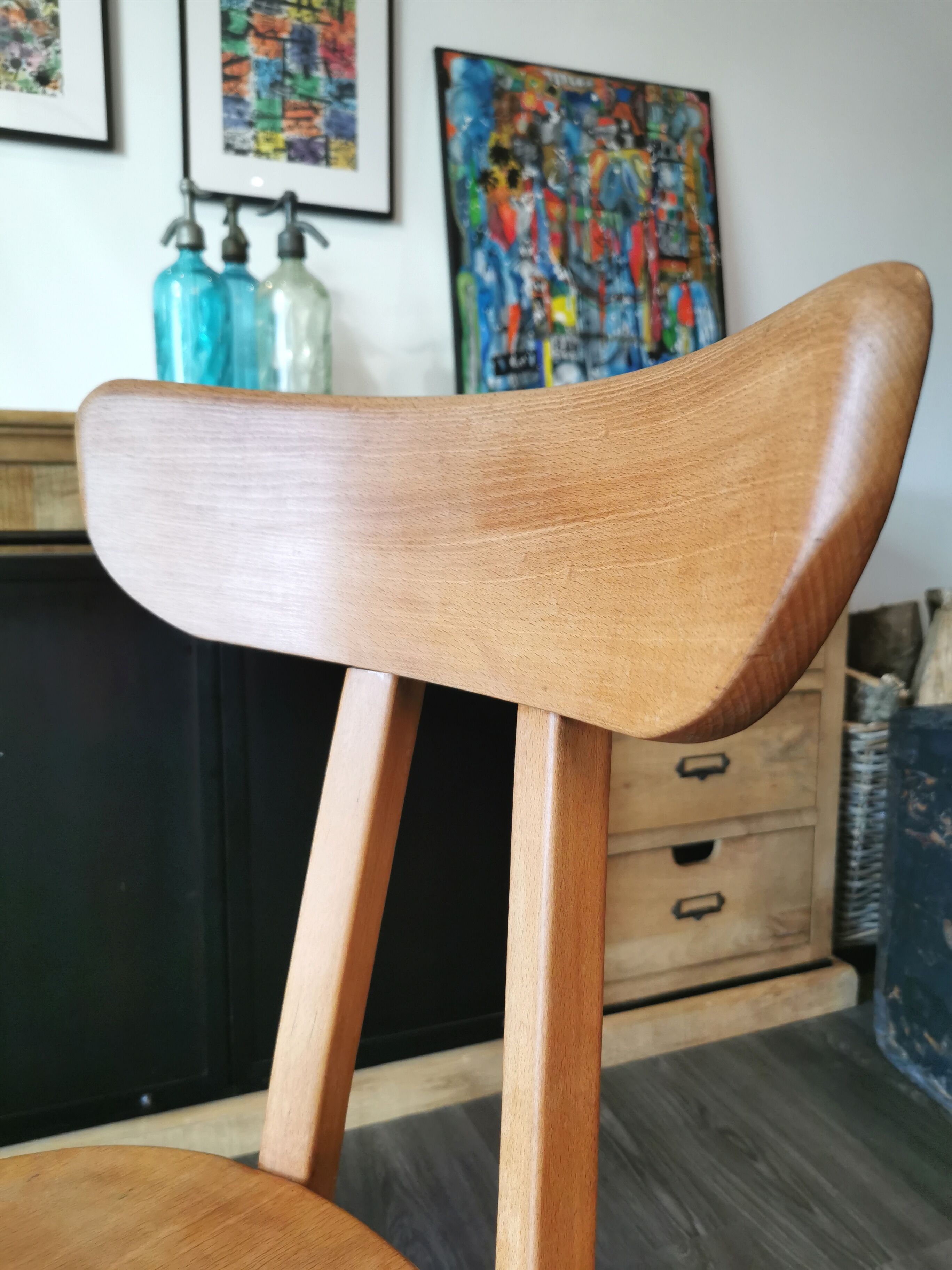 Series of 6 chairs bistro Baumann and Luterma