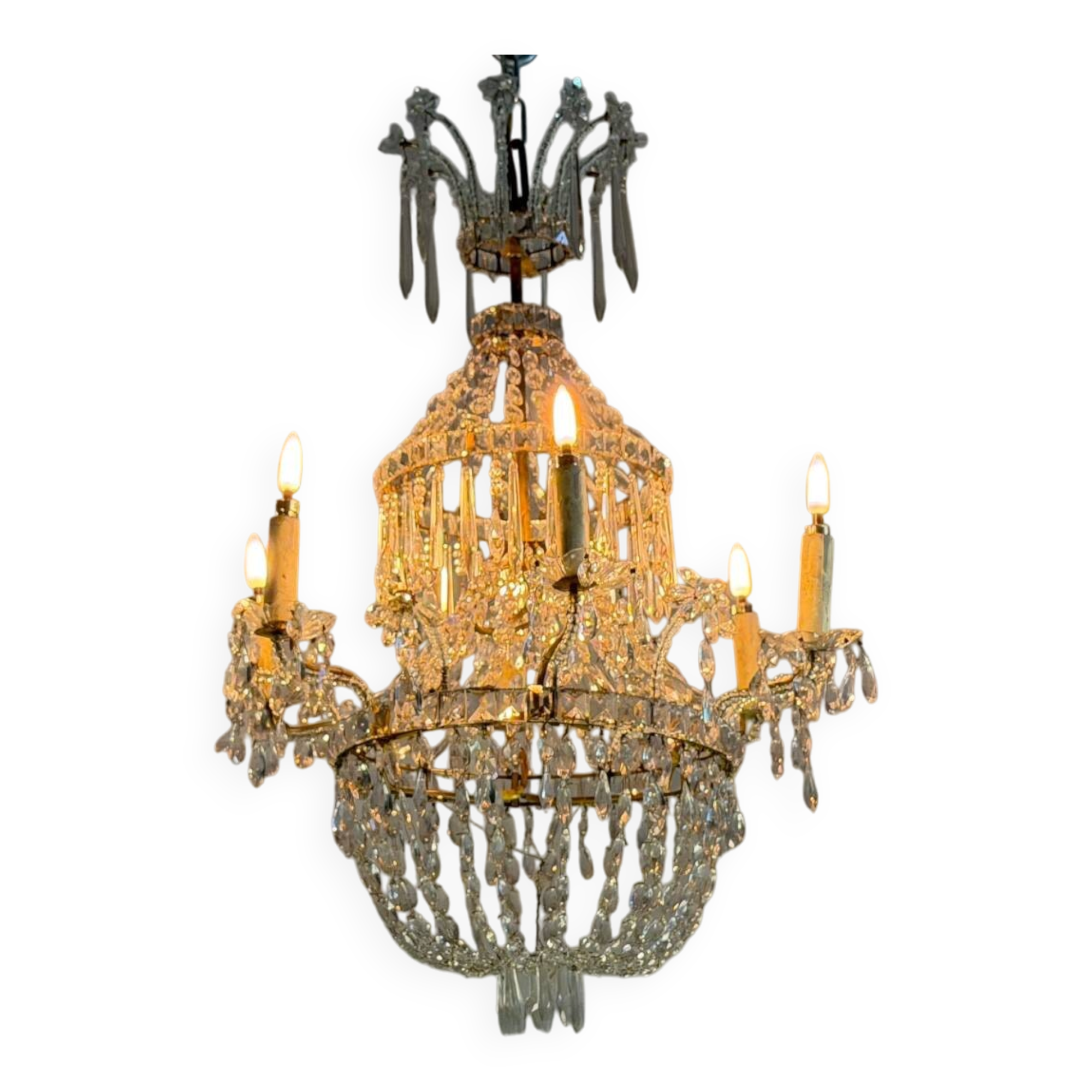 Crystal bead lustre, 19th century