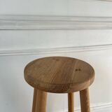 High pine stool with chalet style