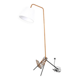 Floor lamp with magazine rack