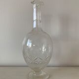 Old chiseled glass carafe