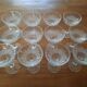 Set of 12 cut glass champagne glasses monogrammed EB.