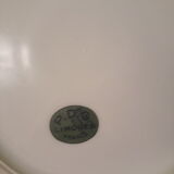 Set of 6 plates dessert flowers art deco style, Limoges porcelain