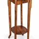 Art Deco wood stand French planter with stone plaque