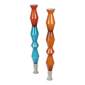 Pair of totem sculptures, 1980s